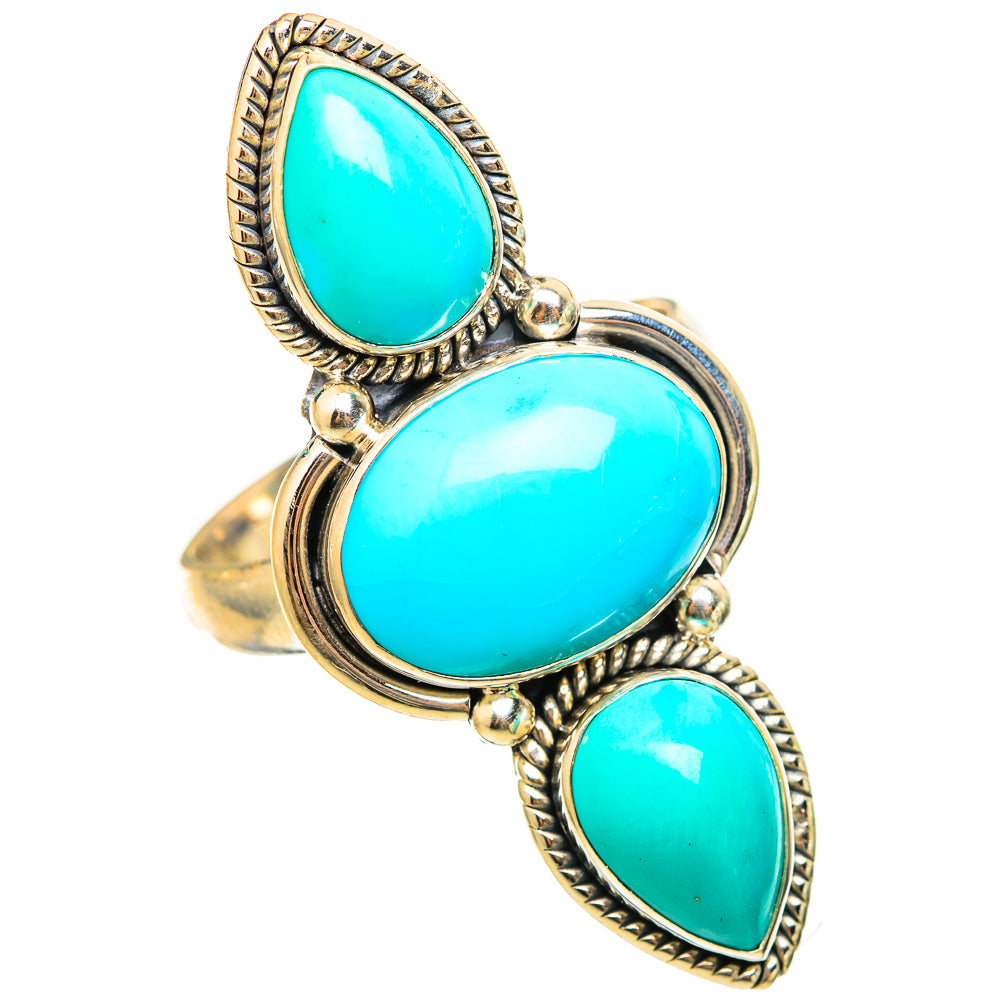 Sleeping Beauty Turquoise Rings handcrafted by Ana Silver Co - RING115562 - Photo 2