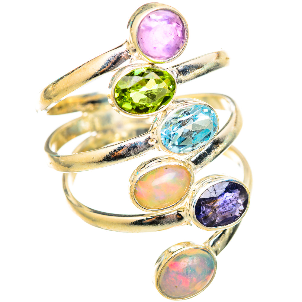 Ethiopian Opal Rings handcrafted by Ana Silver Co - RING115572 - Photo 2