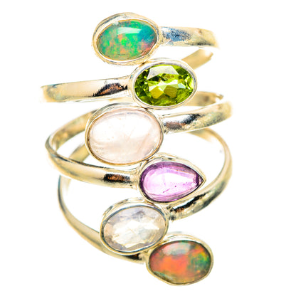 Rainbow Moonstone Rings handcrafted by Ana Silver Co - RING115573 - Photo 2