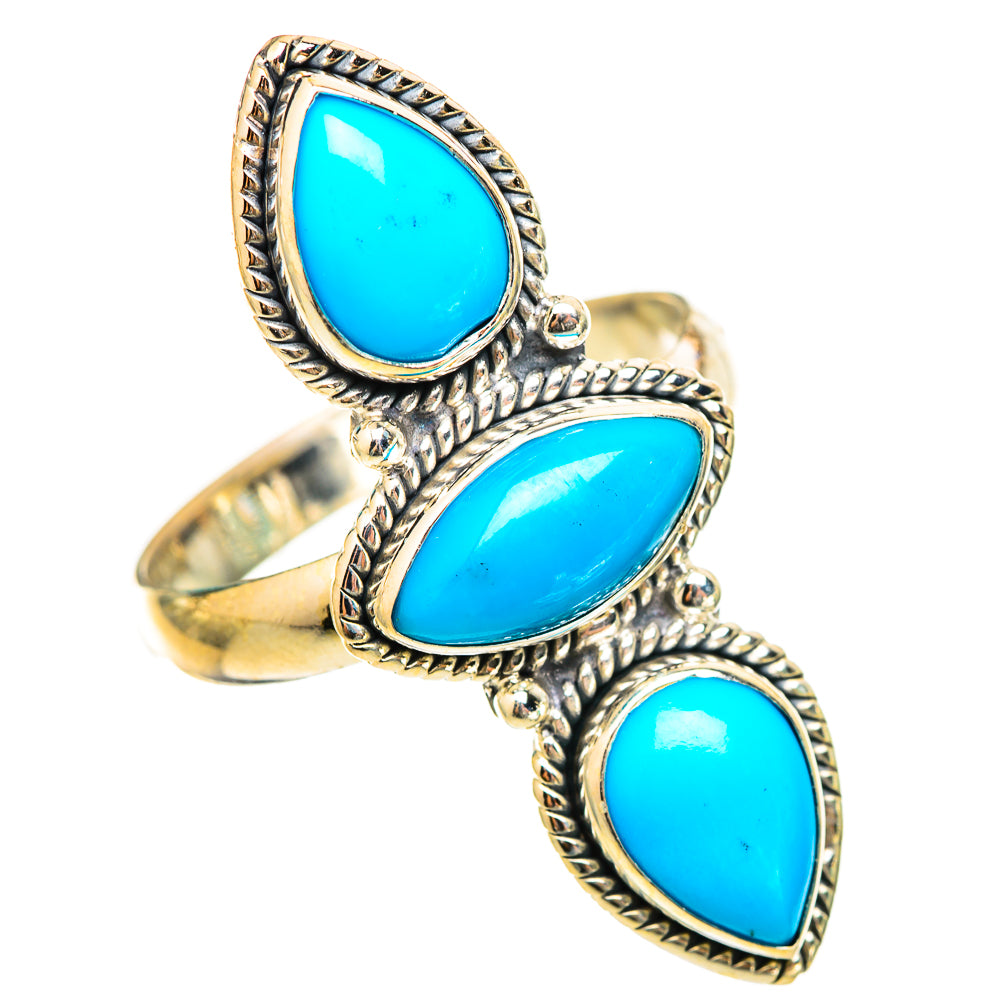 Sleeping Beauty Turquoise Rings handcrafted by Ana Silver Co - RING115583 - Photo 2