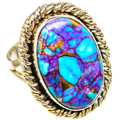 Purple Copper Composite Turquoise Rings handcrafted by Ana Silver Co - RING115607 - Photo 2