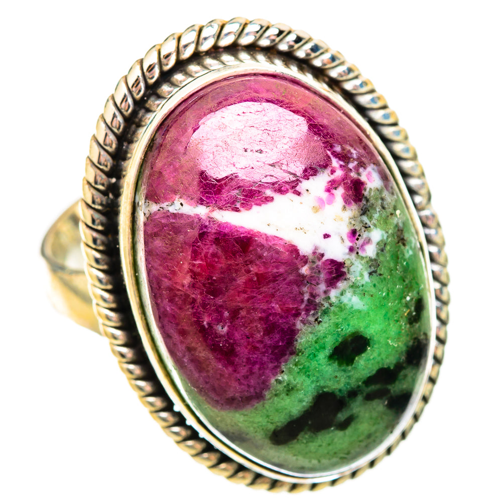 Ruby Zoisite Rings handcrafted by Ana Silver Co - RING115612 - Photo 2