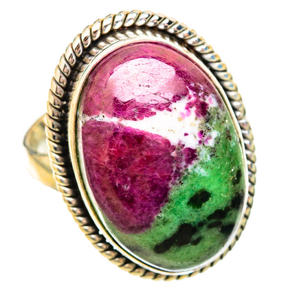 Ruby Zoisite Rings handcrafted by Ana Silver Co - RING115612 - Photo 2