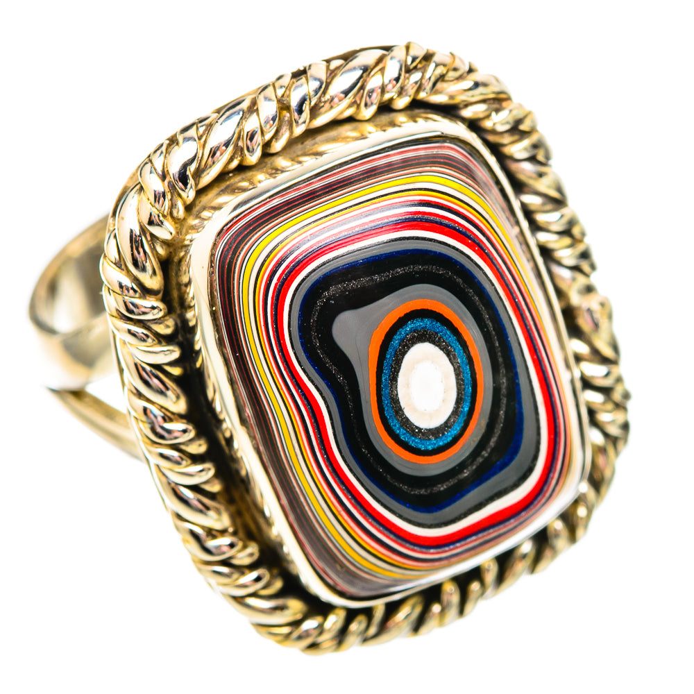 Fordite Rings handcrafted by Ana Silver Co - RING115613 - Photo 2