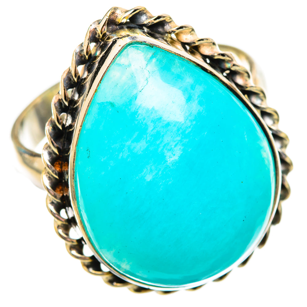 Peruvian Amazonite Rings handcrafted by Ana Silver Co - RING115616 - Photo 2