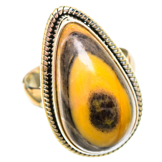 Bumble Bee Jasper Rings handcrafted by Ana Silver Co - RING115620 - Photo 2