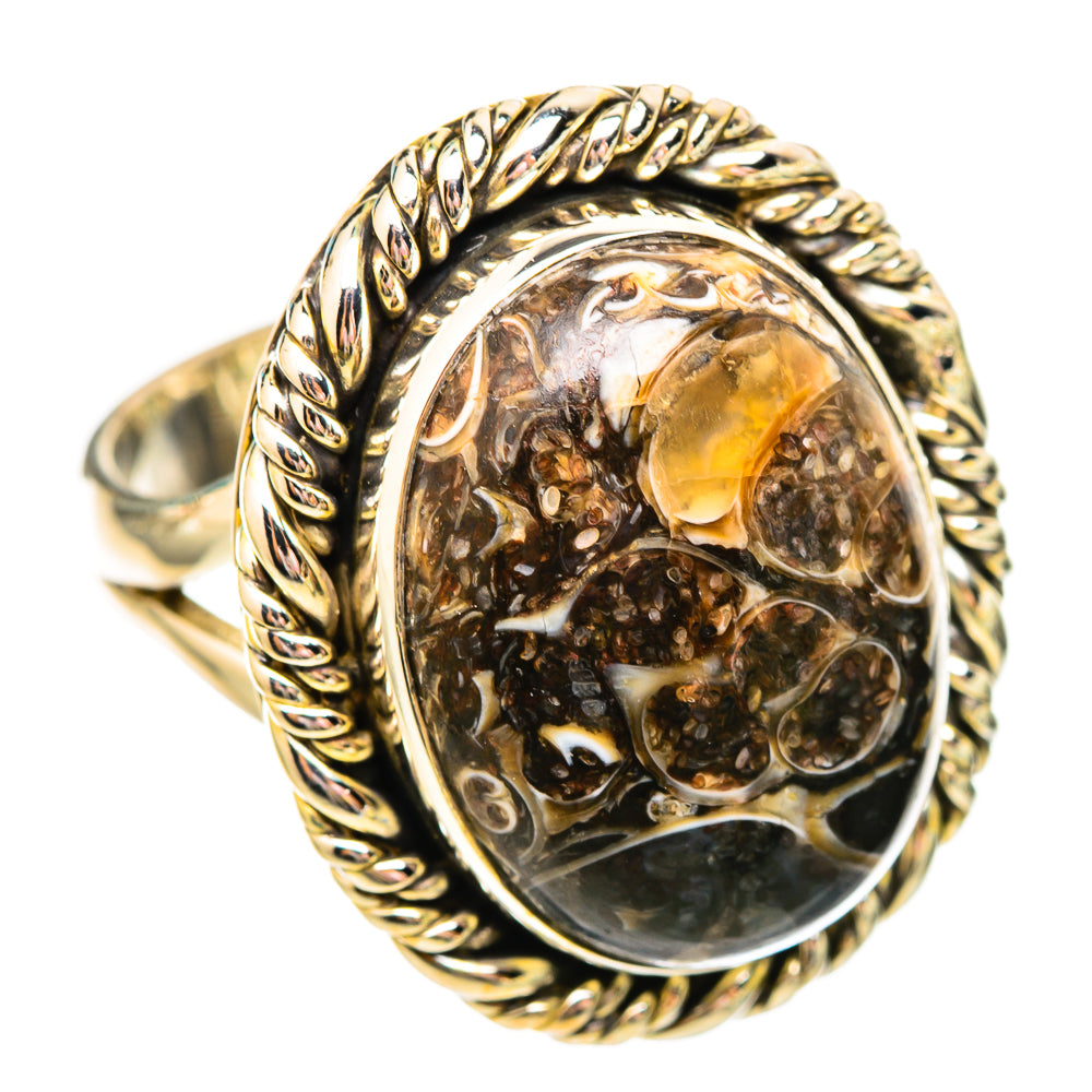 Turritella Agate Rings handcrafted by Ana Silver Co - RING115642 - Photo 2