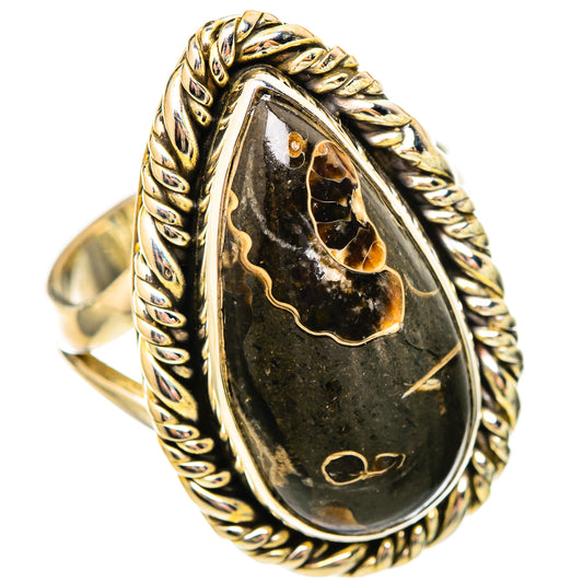 Turritella Agate Rings handcrafted by Ana Silver Co - RING115682 - Photo 2