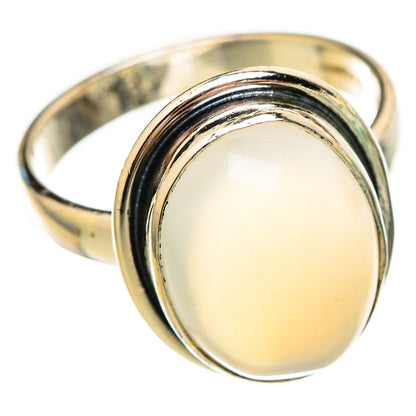 Rainbow Moonstone Rings handcrafted by Ana Silver Co - RING115691 - Photo 2