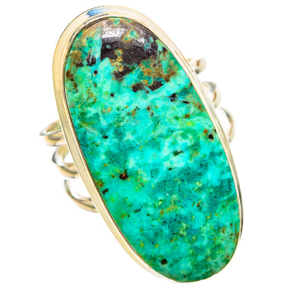 Peruvian Chrysocolla Rings handcrafted by Ana Silver Co - RING115695 - Photo 2