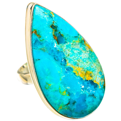 Peruvian Chrysocolla Rings handcrafted by Ana Silver Co - RING115696 - Photo 2