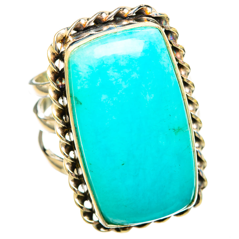 Peruvian Amazonite Rings handcrafted by Ana Silver Co - RING115697 - Photo 2