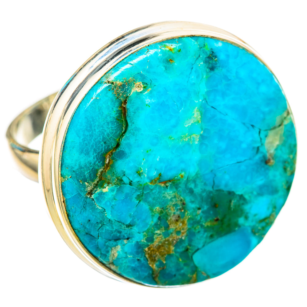 Peruvian Chrysocolla Rings handcrafted by Ana Silver Co - RING115701 - Photo 2