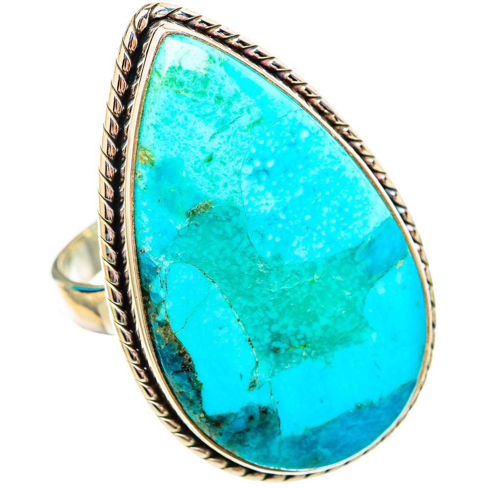 Peruvian Chrysocolla Rings handcrafted by Ana Silver Co - RING115702 - Photo 2