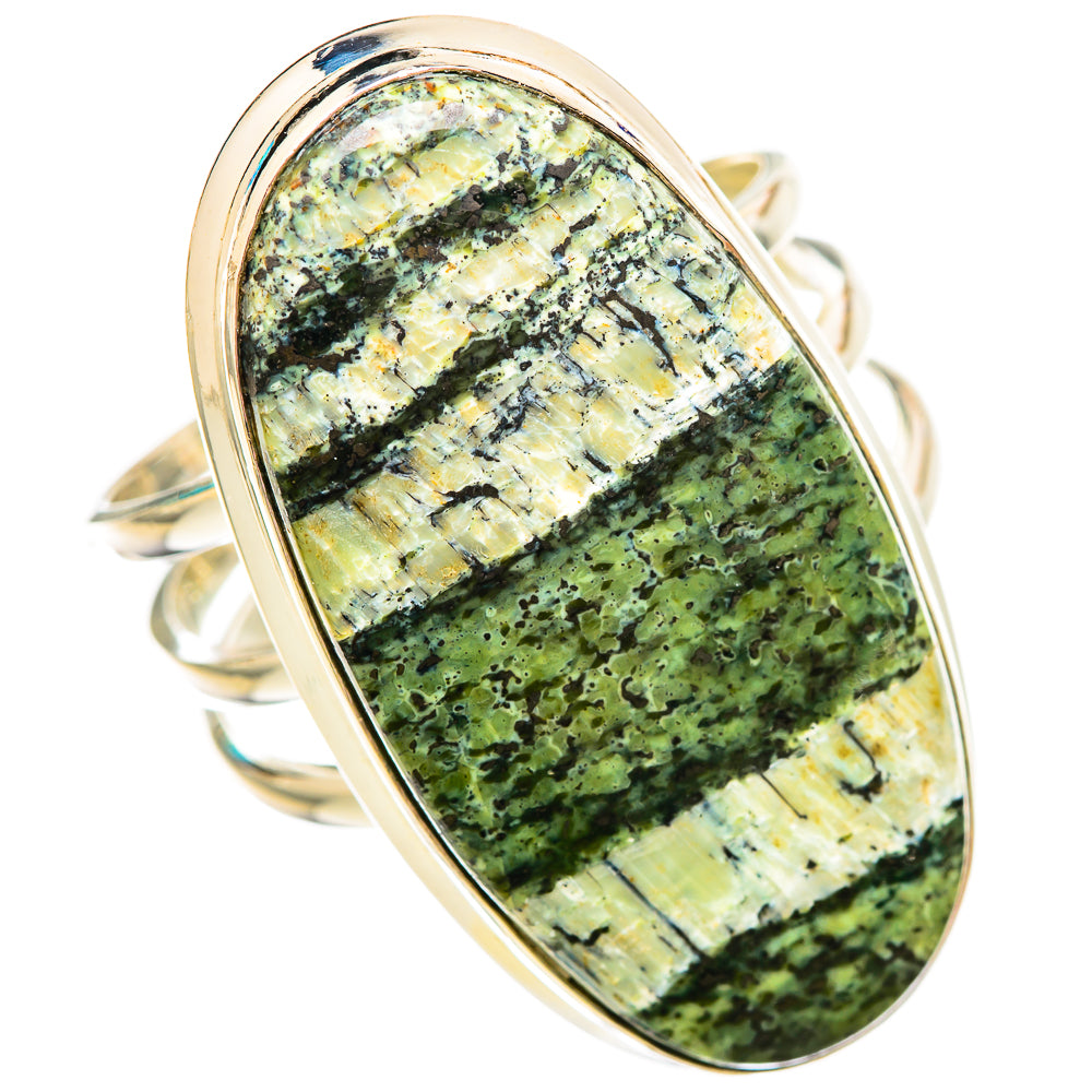 Green Swiss Opal Rings handcrafted by Ana Silver Co - RING115716 - Photo 2