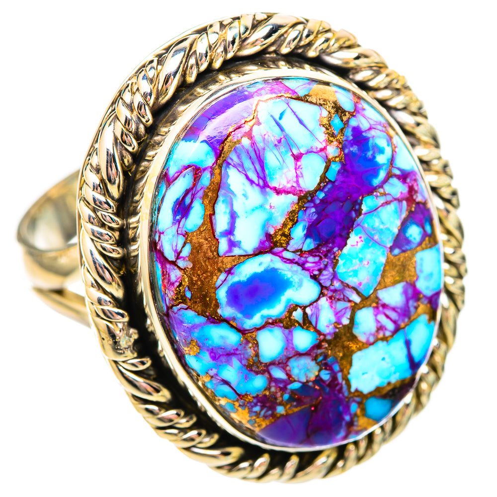 Purple Copper Composite Turquoise Rings handcrafted by Ana Silver Co - RING115722 - Photo 2