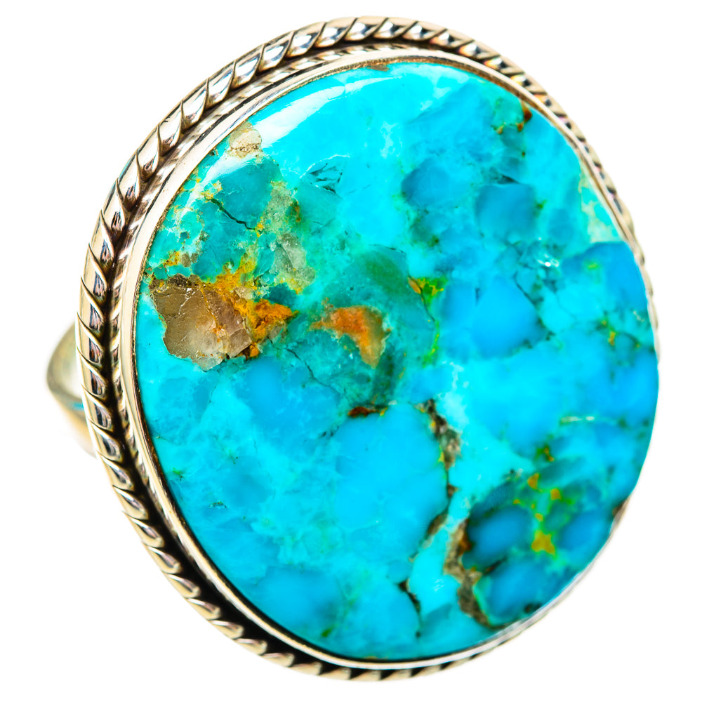Peruvian Chrysocolla Rings handcrafted by Ana Silver Co - RING115731 - Photo 2