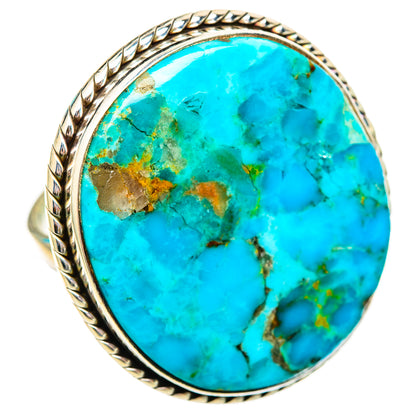 Peruvian Chrysocolla Rings handcrafted by Ana Silver Co - RING115731 - Photo 2