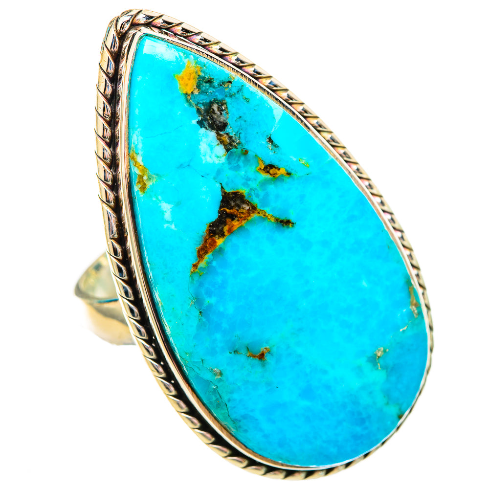 Peruvian Chrysocolla Rings handcrafted by Ana Silver Co - RING115736 - Photo 2