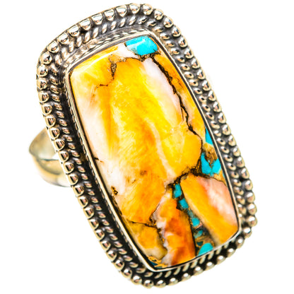 Spiny Oyster Turquoise Rings handcrafted by Ana Silver Co - RING115753 - Photo 2