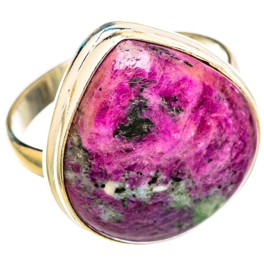 Ruby Zoisite Rings handcrafted by Ana Silver Co - RING115754 - Photo 2