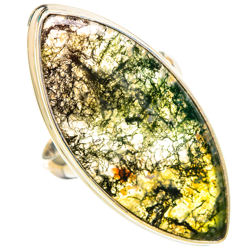 Moss Agate Rings handcrafted by Ana Silver Co - RING115766 - Photo 2