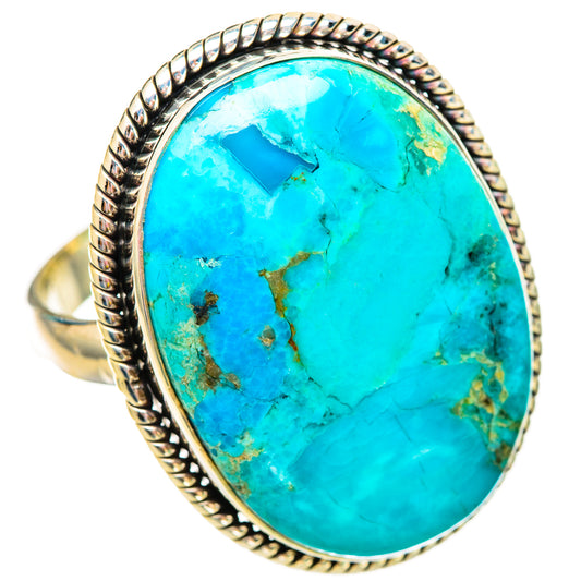 Peruvian Chrysocolla Rings handcrafted by Ana Silver Co - RING115767 - Photo 2