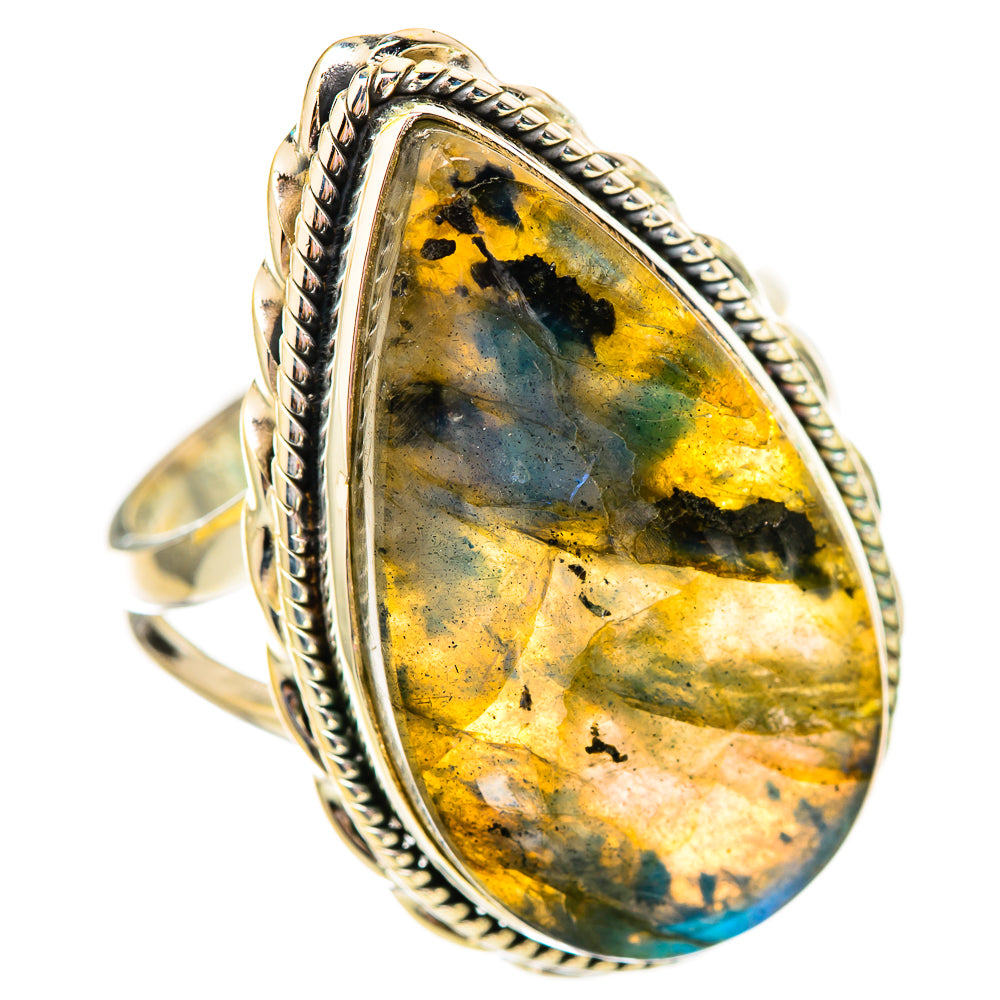 Labradorite Rings handcrafted by Ana Silver Co - RING115769 - Photo 2