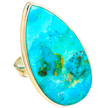 Peruvian Chrysocolla Rings handcrafted by Ana Silver Co - RING115775 - Photo 2