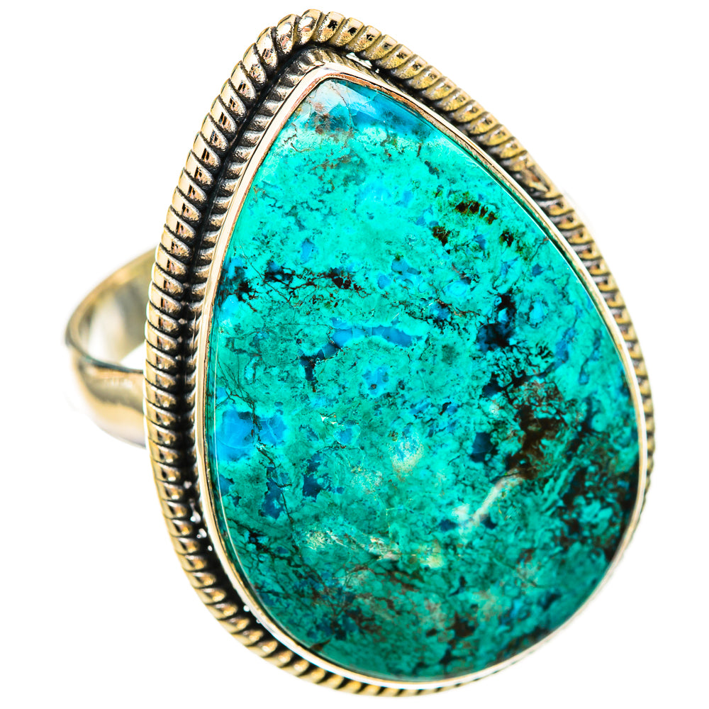 Peruvian Chrysocolla Rings handcrafted by Ana Silver Co - RING115782 - Photo 2