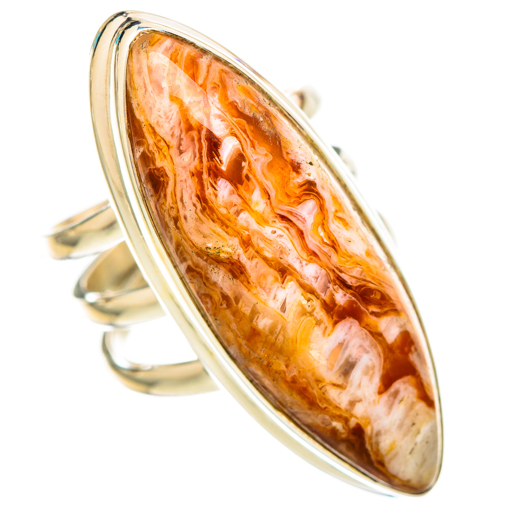 Crazy Lace Agate Rings handcrafted by Ana Silver Co - RING115791 - Photo 2