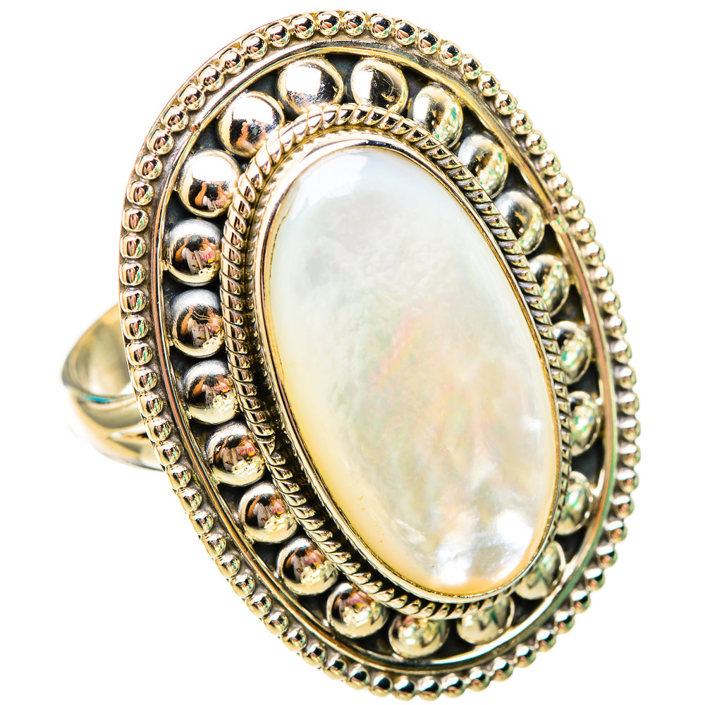Mother Of Pearl Rings handcrafted by Ana Silver Co - RING115801 - Photo 2