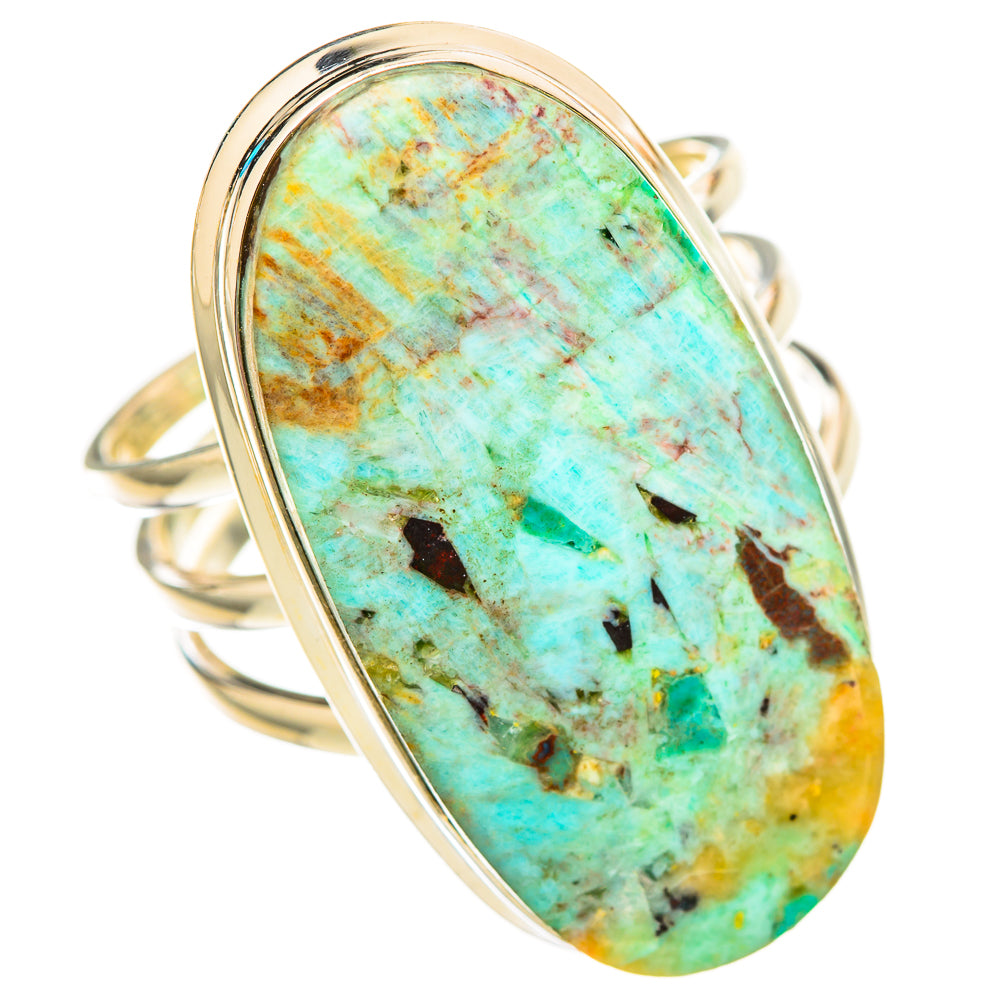 Peruvian Chrysocolla Rings handcrafted by Ana Silver Co - RING115806 - Photo 2