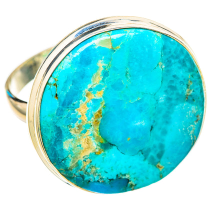 Peruvian Chrysocolla Rings handcrafted by Ana Silver Co - RING115808 - Photo 2
