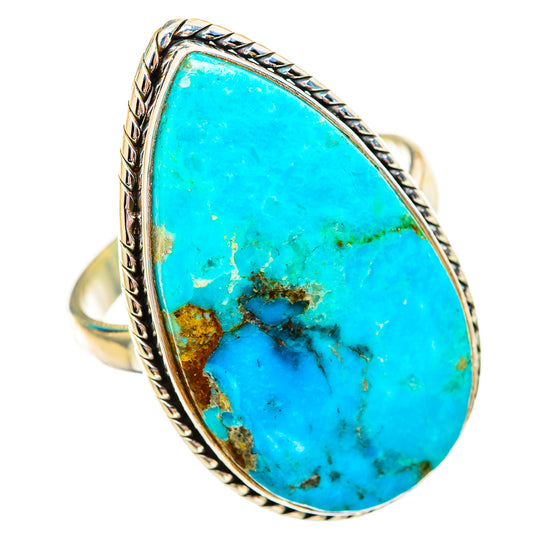 Peruvian Chrysocolla Rings handcrafted by Ana Silver Co - RING115811 - Photo 2
