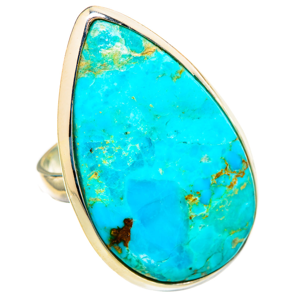 Peruvian Chrysocolla Rings handcrafted by Ana Silver Co - RING115818 - Photo 2