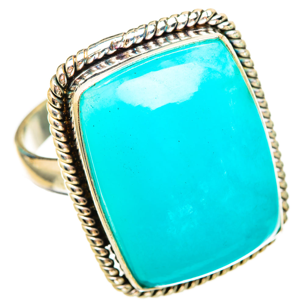 Peruvian Amazonite Rings handcrafted by Ana Silver Co - RING115822 - Photo 2