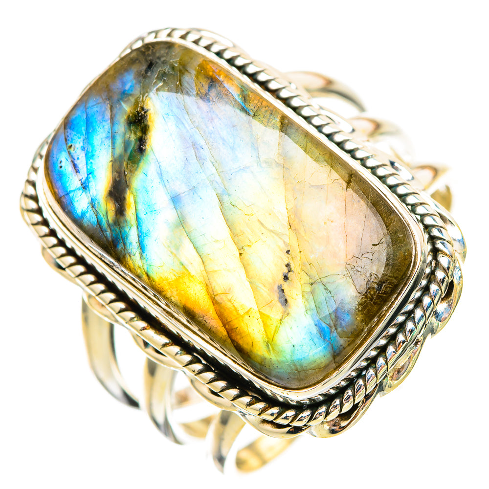 Labradorite Rings handcrafted by Ana Silver Co - RING115823 - Photo 2