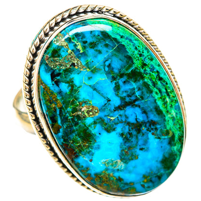 Peruvian Chrysocolla Rings handcrafted by Ana Silver Co - RING115826 - Photo 2