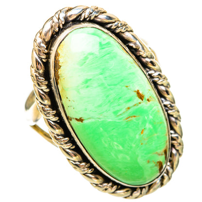 Lemon Chrysoprase Rings handcrafted by Ana Silver Co - RING115834 - Photo 2