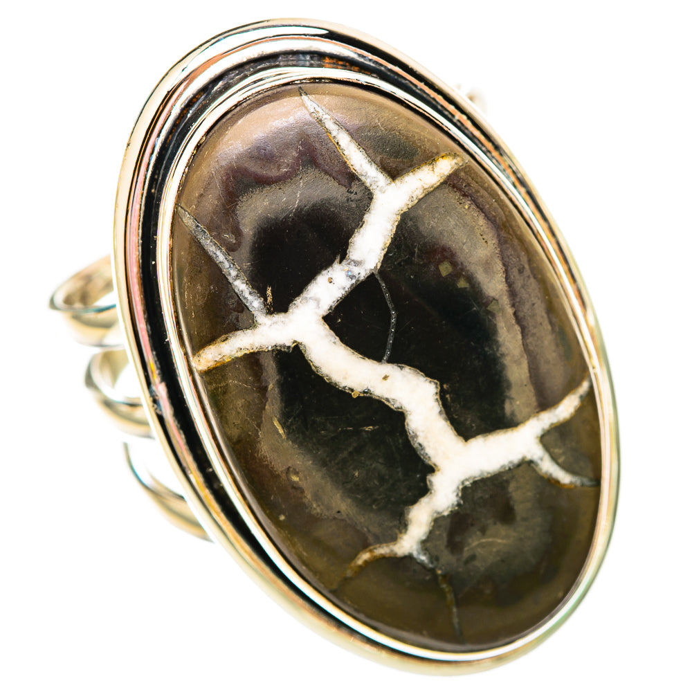 Septarian Geode Rings handcrafted by Ana Silver Co - RING115838 - Photo 2
