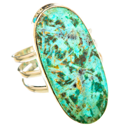 Peruvian Chrysocolla Rings handcrafted by Ana Silver Co - RING115864 - Photo 2