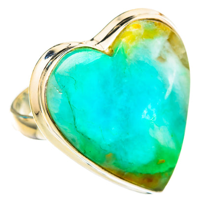 Peruvian Chrysocolla Rings handcrafted by Ana Silver Co - RING115867 - Photo 2