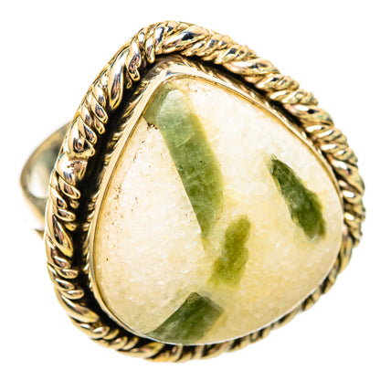 Green Tourmaline In Quartz Rings handcrafted by Ana Silver Co - RING115893 - Photo 2