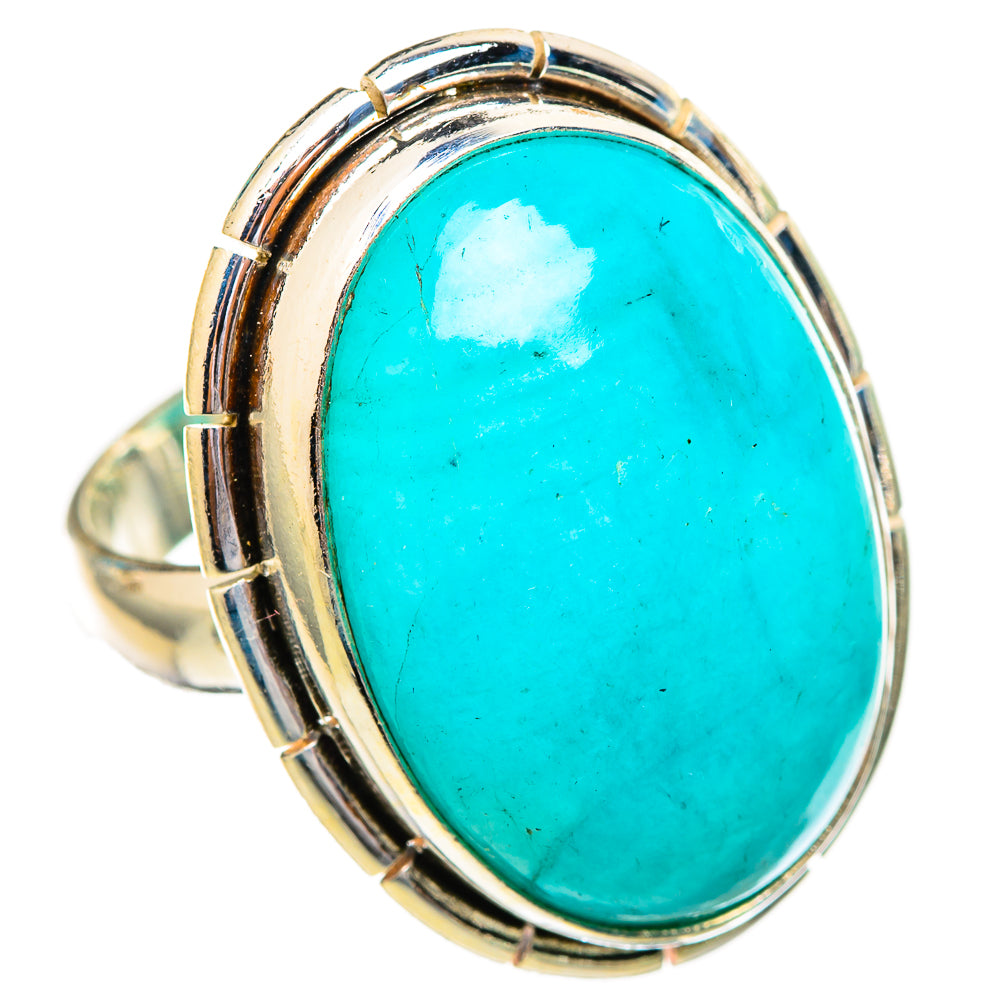 Peruvian Amazonite Rings handcrafted by Ana Silver Co - RING115896 - Photo 2