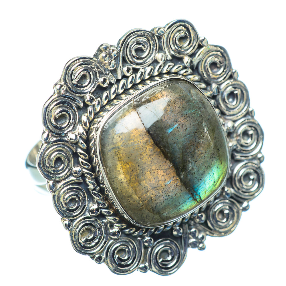 Labradorite Rings handcrafted by Ana Silver Co - RING11590