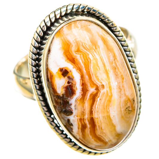 Laguna Lace Agate Rings handcrafted by Ana Silver Co - RING115902 - Photo 2