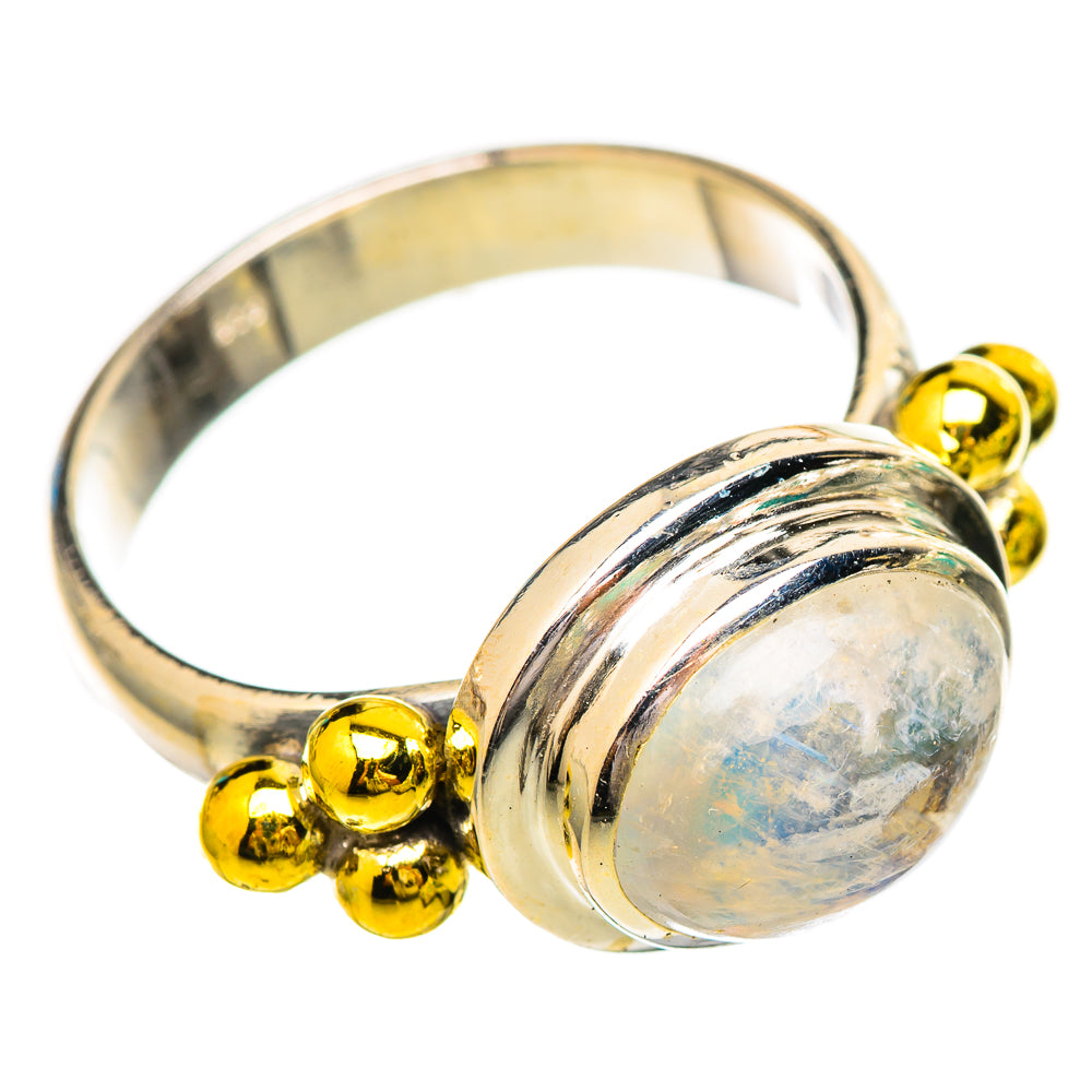 Rainbow Moonstone Rings handcrafted by Ana Silver Co - RING115917 - Photo 2