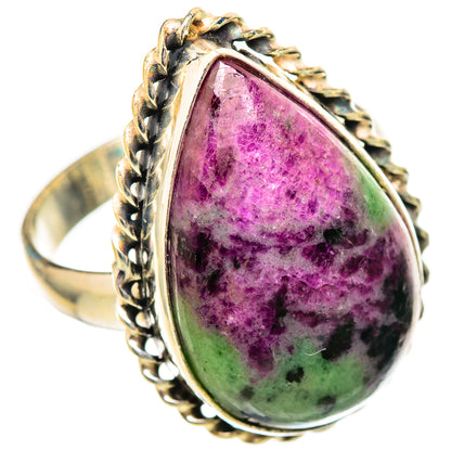 Ruby Zoisite Rings handcrafted by Ana Silver Co - RING115918 - Photo 2