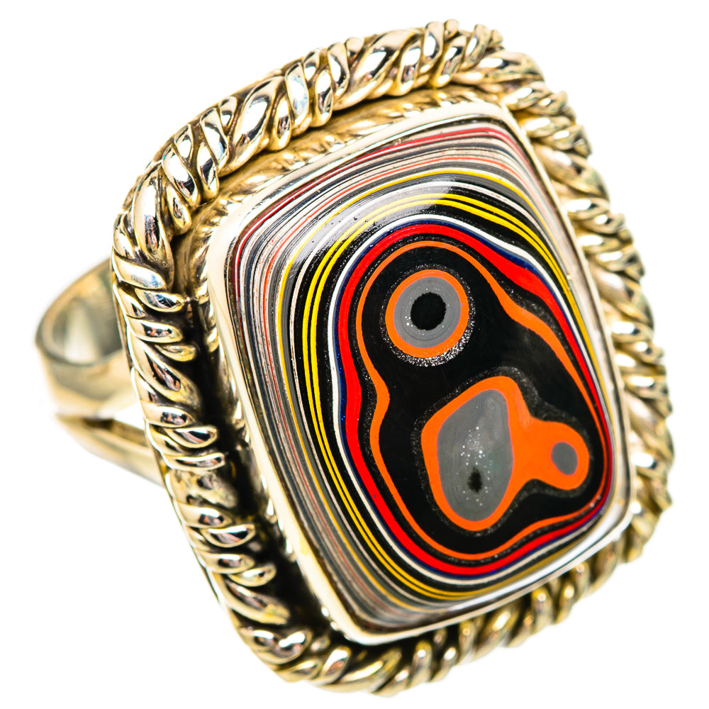 Fordite Rings handcrafted by Ana Silver Co - RING115945 - Photo 2